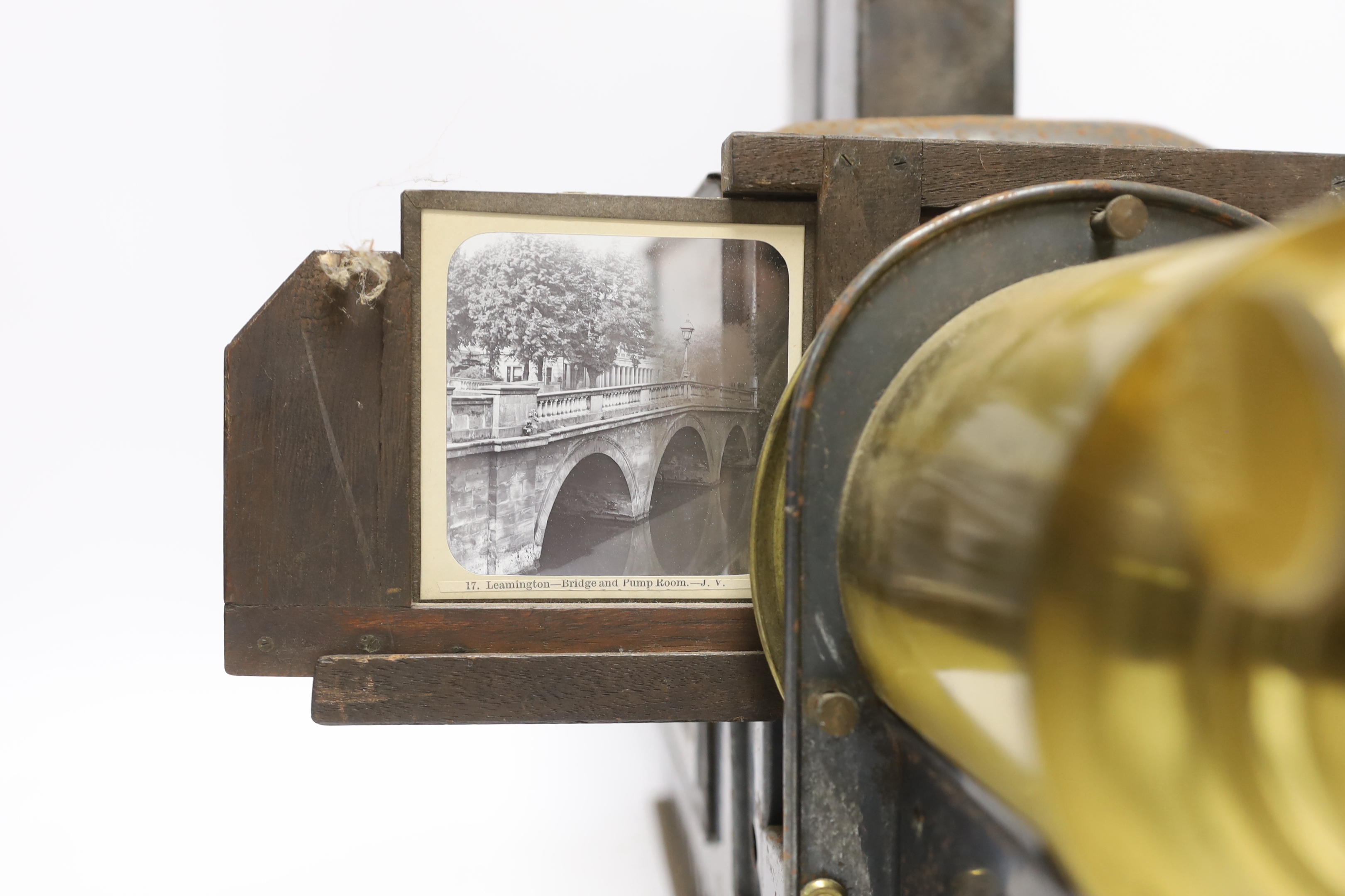 A magic lantern slide projector